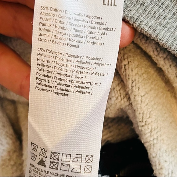 Only oversized grey hoodie with side zippers - Picture 6 of 11